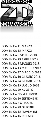 nuove date mercatini hobbisti 2018 - Zona Darsena